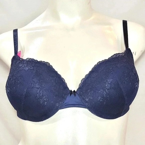 36D Maidenform Self Expressions Push Up and In UW Bra Navy Blue NWT - Picture 1 of 6